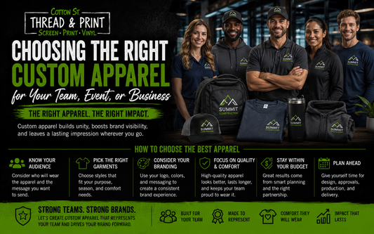 Choosing the Right Custom Apparel for Your Team, Event, or Business