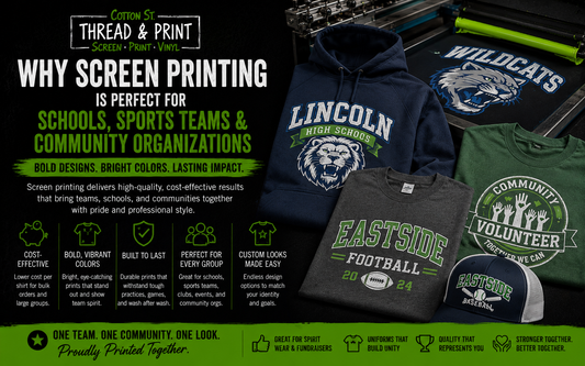 Why Screen Printing Is Perfect for Schools, Sports Teams, and Community Organizations