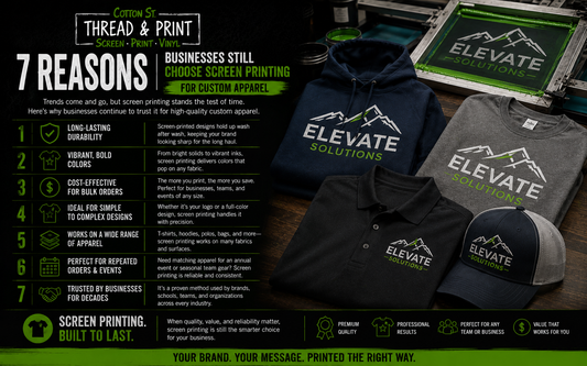 7 Reasons Businesses Still Choose Screen Printing for Custom Apparel